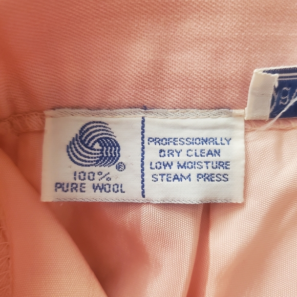 David Brooks Ltd Full Pink Skirt Wool Pleated - Picture 3 of 6